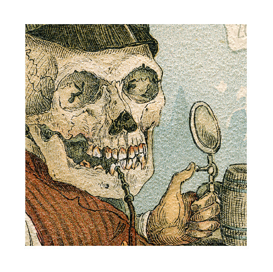 Ein Stein!, Antikamnia Calendar with Skeleton Illustration